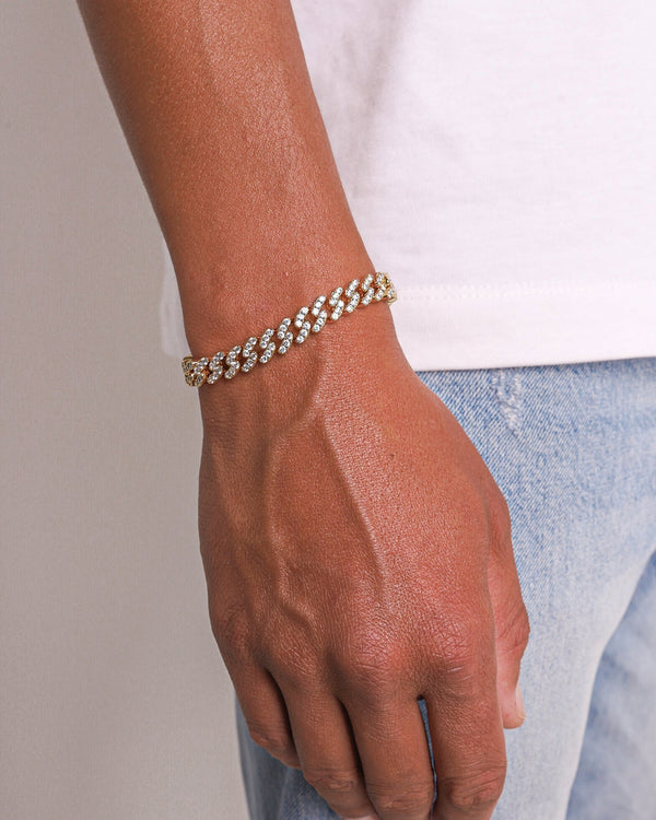 8MM ICED CUBAN Bracelet - Gold