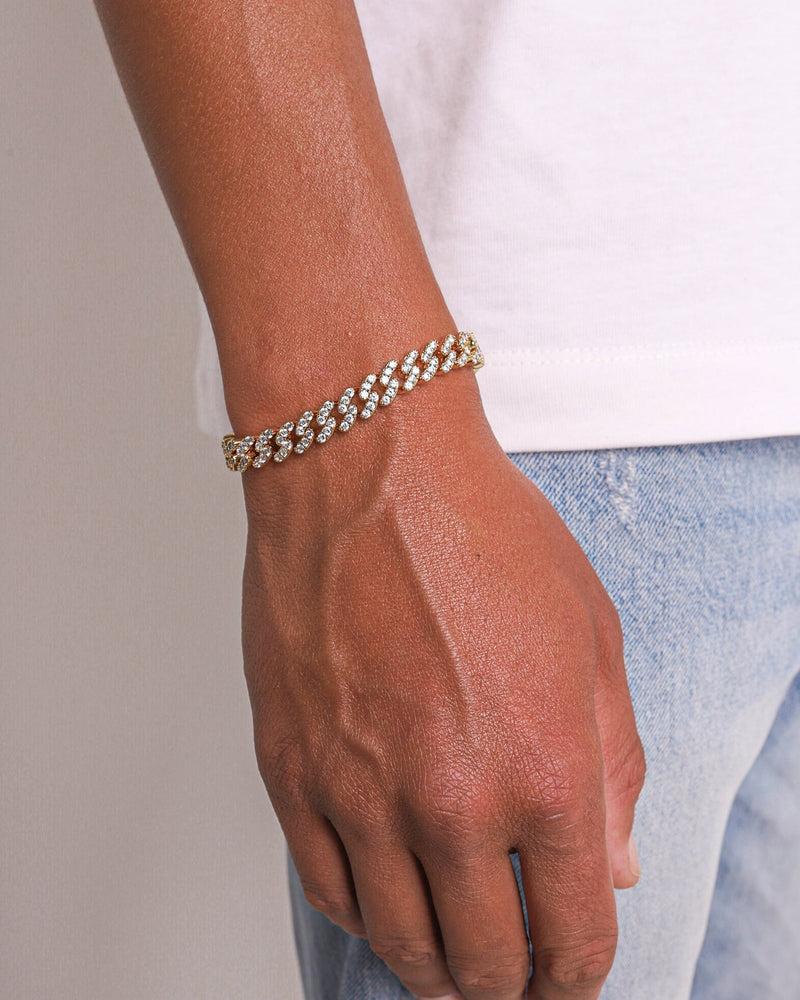 8MM ICED CUBAN Bracelet - Gold