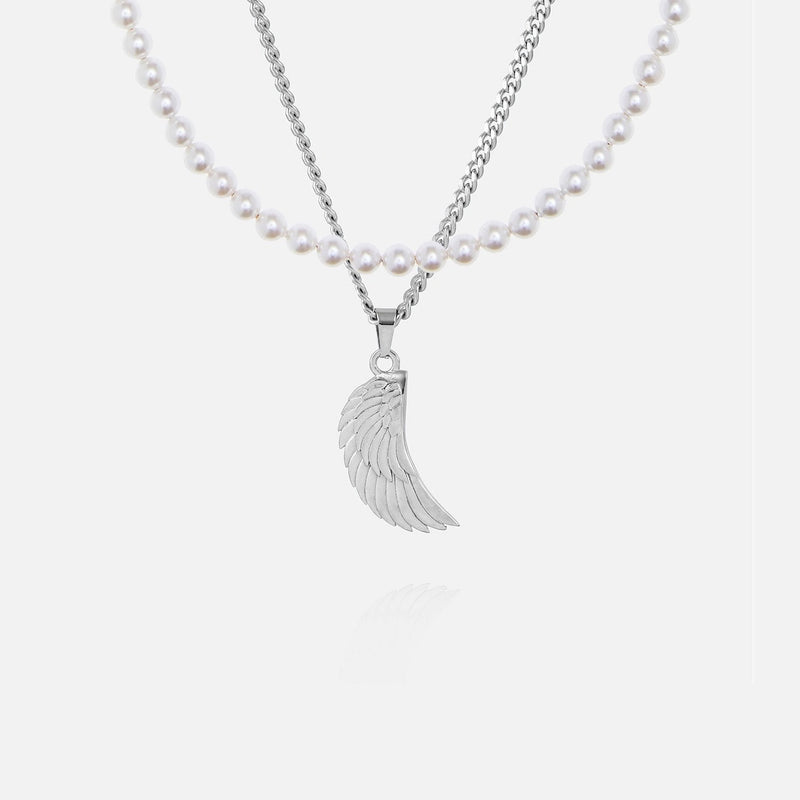 Pearl Wing Set - White Gold