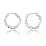 BAGUETTE EARRINGS – WHITE GOLD