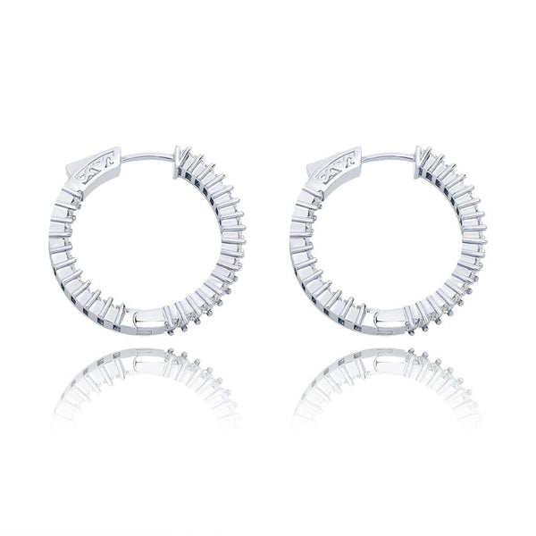 BAGUETTE EARRINGS – WHITE GOLD