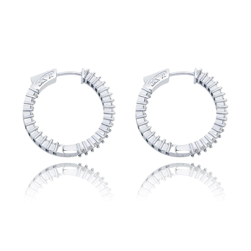 BAGUETTE EARRINGS – WHITE GOLD
