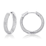 PAVER ICED EARRINGS – WHITE GOLD