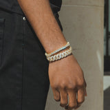 Prong Link + Tennis Bracelet Bundle - Gold