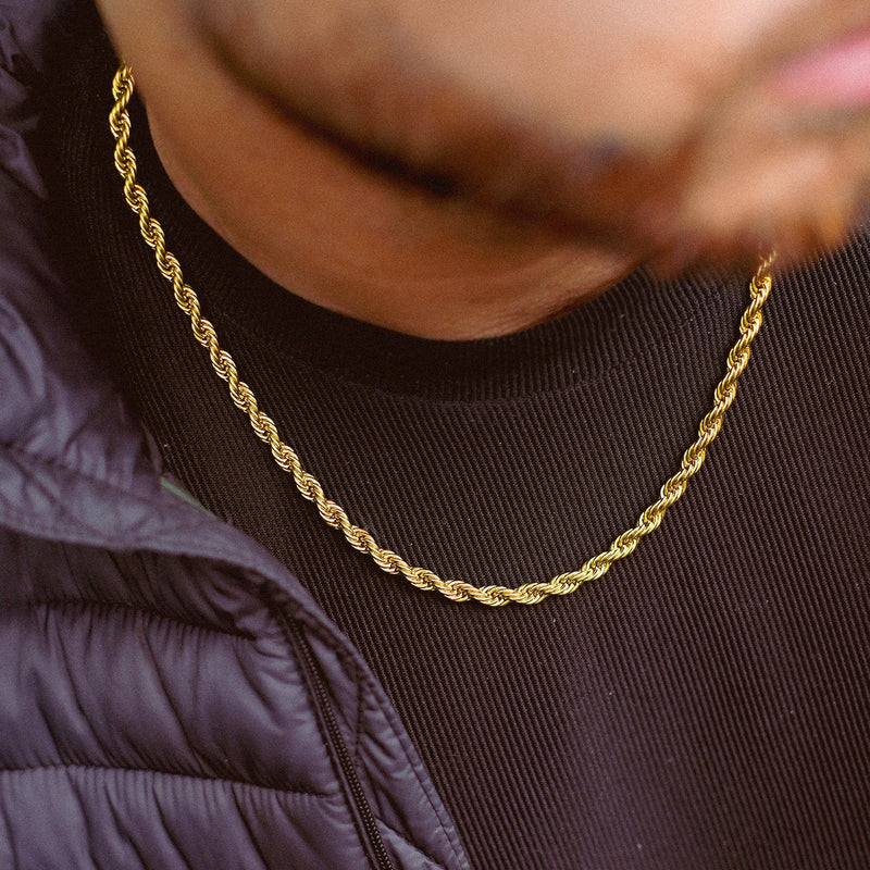 2.5 mm rope chain gold Clearance